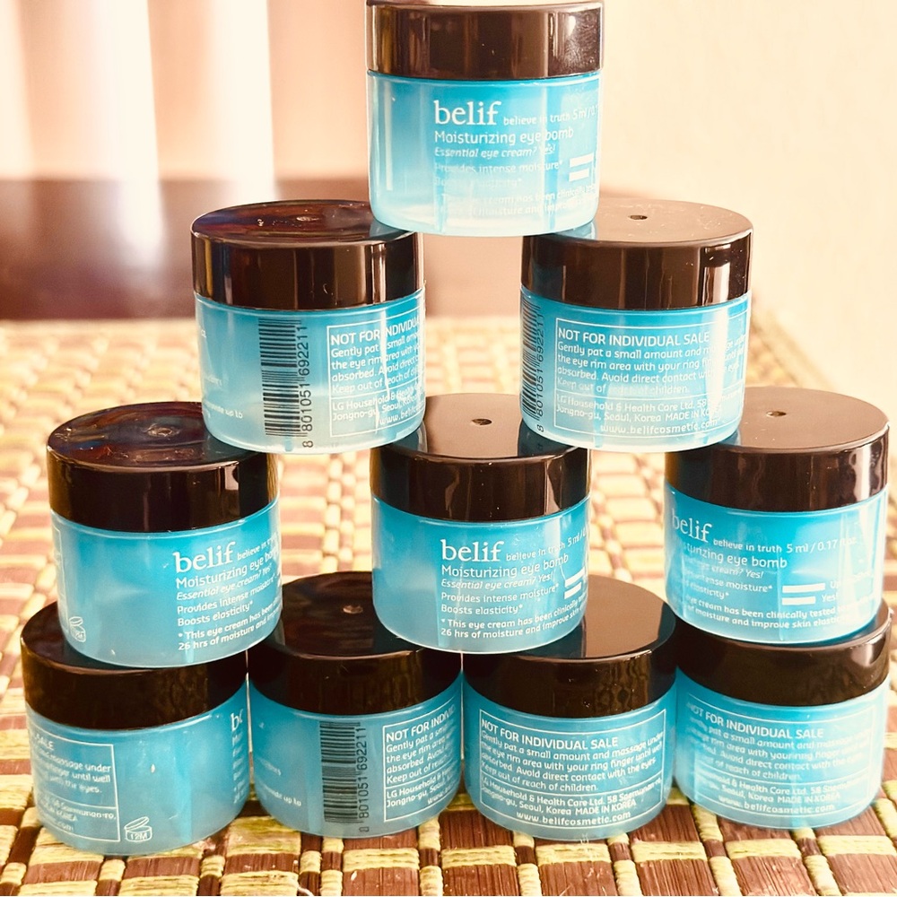 Lot of x10 New Belif Korean eye cream moisturizer travel size 0.17 oz each